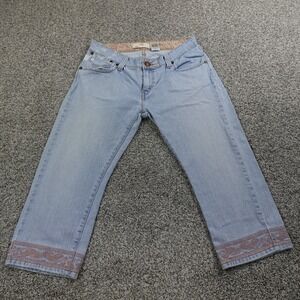 VTG Levis Jeans Womens 14 Dark Blue Denim Pants 542 Low Stretch Flex Y2K Fade